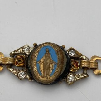Vintage Samson Virgin Mary Bracelet - Gold tone