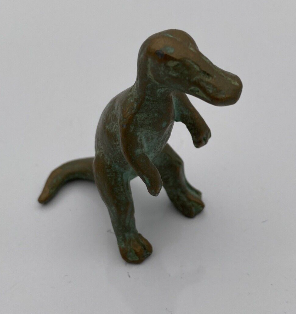 SRG Trachodon Dinosaur Bronze Metal Toy Figurine 1940-50’s Vintage