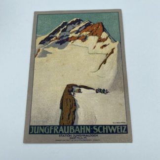 Fantastic Vintage Travel Brochure "Jungfraubahn, Schweiz" (Switzerland) Train