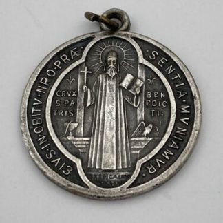 Vintage St. Benedict / Benedict Cross Protection Against Evil Old France Medal