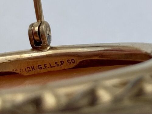 Vintage 12K Gold Filled L.S.P. Co Madonna Rare Left Facing Shell Cameo Brooch - Image 10