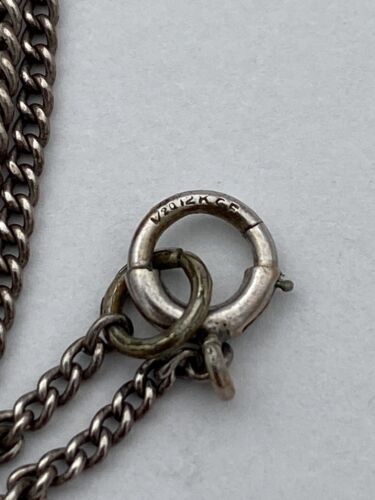 Vintage 1830 Virgin Mary Sterling Silver Marcasite Studded Pendant With GF Chain - Image 5