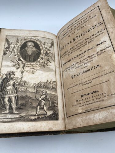 Johann Arndts Wahres Christenthum Paradis Gartlein Book 1834 Philadelphia - Image 7