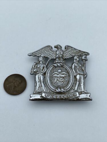 Vintage Obsolete New York City Excelsior Police Uniform Badge Shield - Image 2