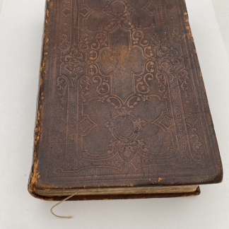 Antique 1866 Holy Bible New Testament New York Bible Society - Heart bookmark