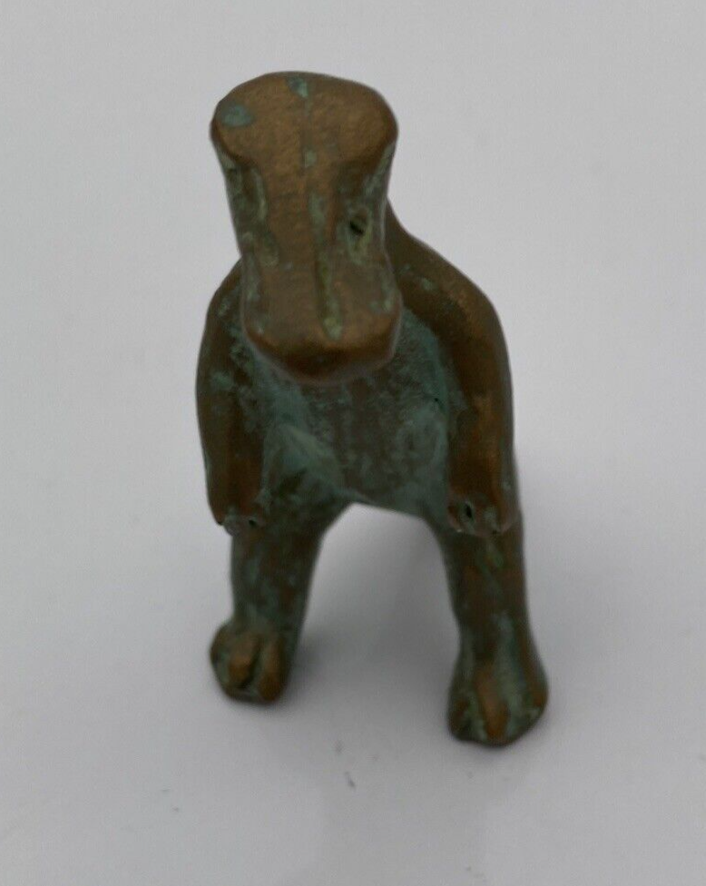 SRG Trachodon Dinosaur Bronze Metal Toy Figurine 1940-50’s Vintage - Image 2