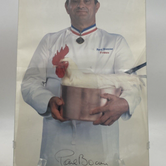 Vintage Menu Michelin Restaurant Paul Bocuse Signed Chef Of The Century 1980s
