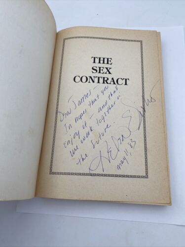 Helen E. Fisher THE SEX CONTRACT 1st Edition 1st Printing Inscribed - Image 2
