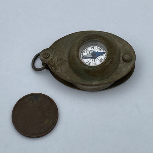 Vintage Japan Testrite Compass With Loupe Magnifying Glass Summit Lake Camp Bag - Image 2