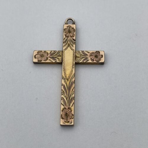 Vintage 12K Gold Filled Over Silver Cross - Sturdy