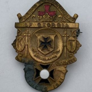 Antique 1911 Athens Ga Georgia Knights Templar Grand Commandery Medal Masonic