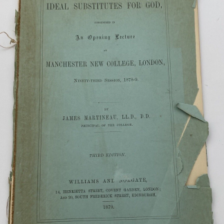 Ideal Substitutes for God: Considered in an Opening Lecture at Manchester 1879