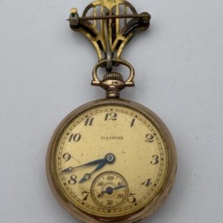 Illinois Springfield Gold Filled Antique Pocket Nurse Watch 11 Jewel Wadsworth