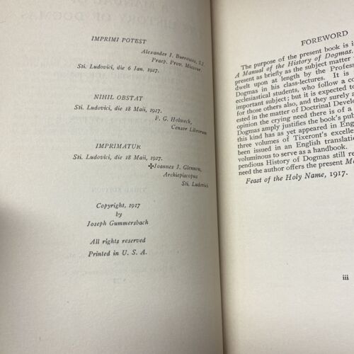 Manual Of The History Of Dogmas By Otten, Third Edition 1922 - Image 5