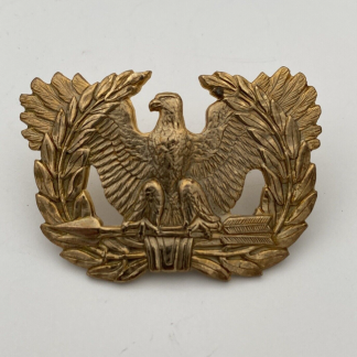 WWII Warrant Officer Corps American Eagle Military Gold Toned Metal Cap Pin