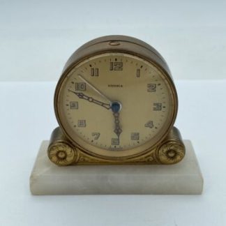 Kienzle Desk Alarm Clock Mid Century 1950s - Marble base