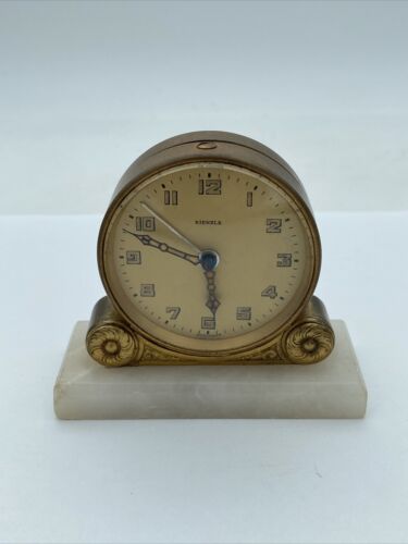 Kienzle Desk Alarm Clock Mid Century 1950s - Marble base