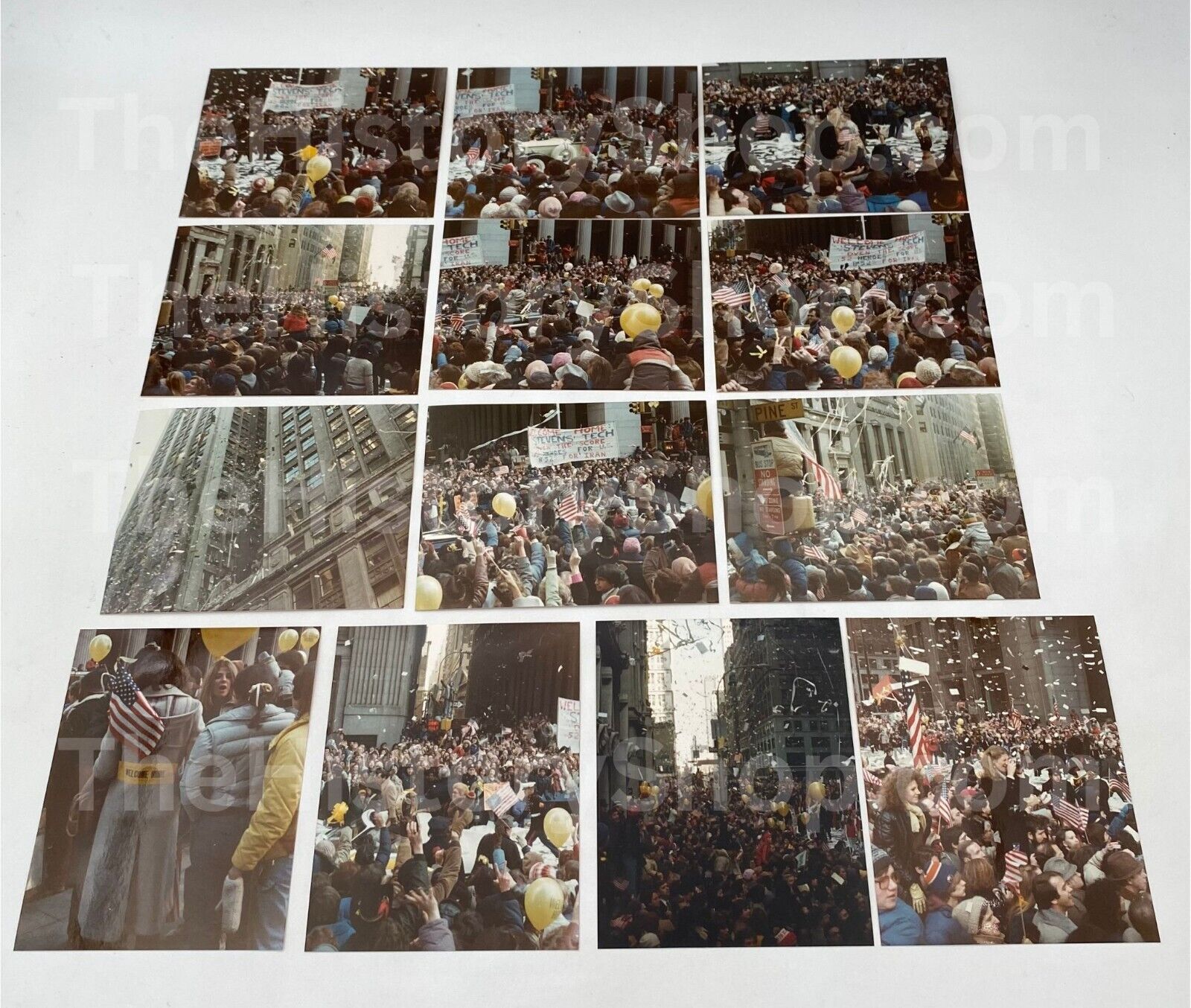 13 Original NYC Broadway Parade Iran Hostages 1981 Ticker Tape - New York City