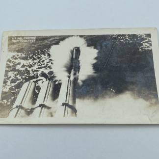 Original Pre-WWII Photo US Navy TORPEDO TUBES FIRING 1930 Warship