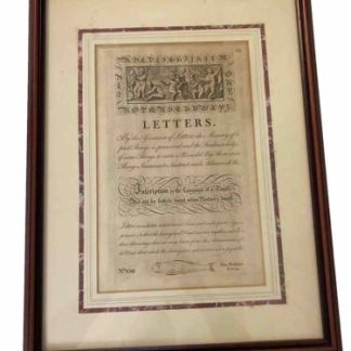 Framed George Bickham The Universal Penman Calligraphy Pages (1733-41)