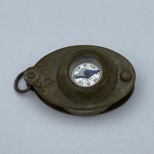 Vintage Japan Testrite Compass With Loupe Magnifying Glass Summit Lake Camp Bag