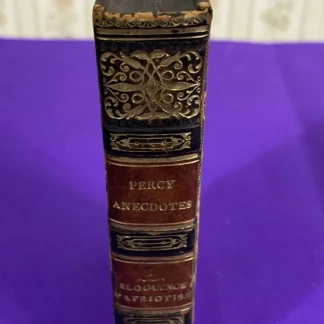 1826 Percy Anecdotes Vol II Eloquence Patriotism Erskine Leather Book