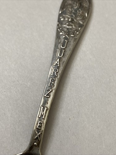 Antique Sterling Silver Juarez Mexico Eagle Souvenir Spoon - Image 2
