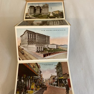1912 San Francisco Postcard Folder Mission Dolores Fire Scene G.O.H. VGC Rare - Image 5