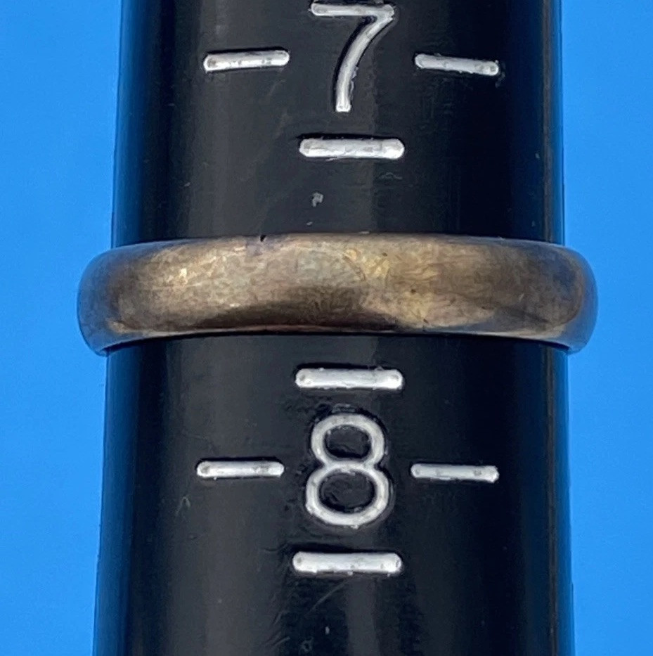 14K Gold Victorian Antique Band Engraved 1879 Initialed K.M. - Image 9