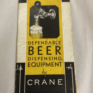 1933 Crane Co. Beer Dispensing Equip brochure, Circular 640-C foldout Chicago IL