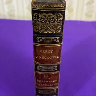1826 Percy Anecdotes Vol XV Shipwreck Travelling Leather Maritime Book