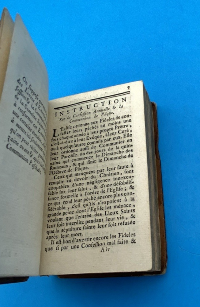 1770 Semaine Sainte Missal – Latin Poitiers Liturgy, Leather, Royal Privilege - Image 9