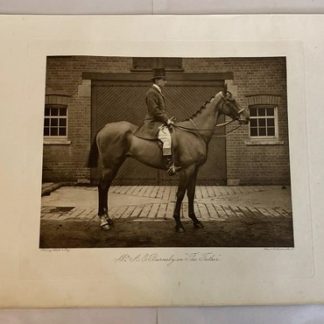 A.E. Burnaby On “The Father” Elliott & Fry Photogravure on Horses for Fox Hunt