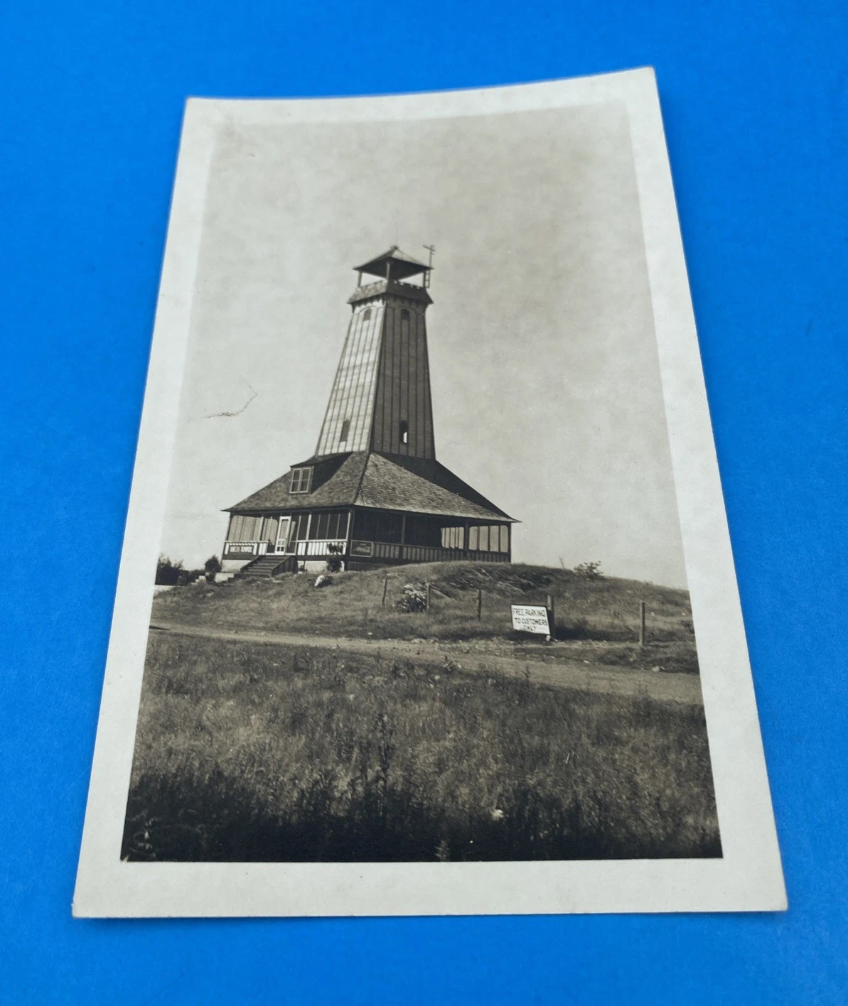 1947 Wilbraham Mountain High Tower MA Coca-Cola RPPC Real Photo Postcard