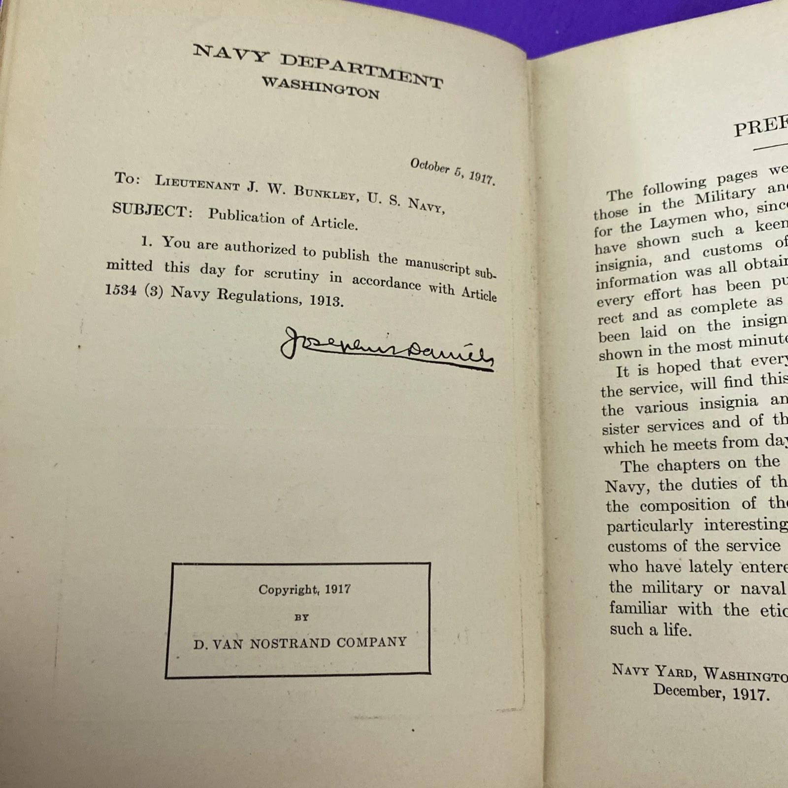 1917 Bunkley Military & Naval Recognition Book WWI 1st Ed Pearl Harbor 51 Plates - Image 6