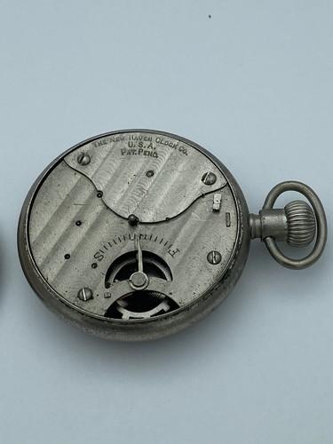 Antique The New Haven Minute Man Pocket Watch Parts / Repair - Image 3