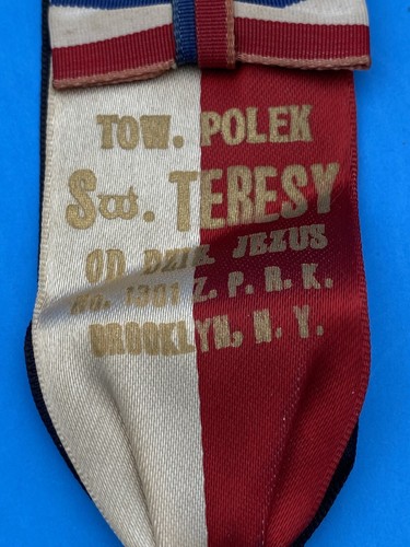 Vintage Polish Marian Ribbon & Medal (Brooklyn) – Rare Collectible - Image 3