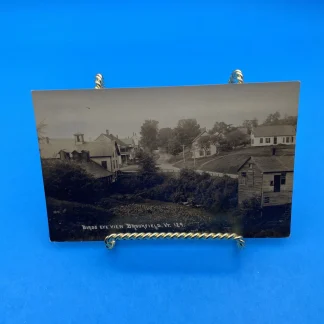 1928 Brookfield, VT RPPC Birds Eye View 129 Eastern Illustrating 1¢ Franklin 552