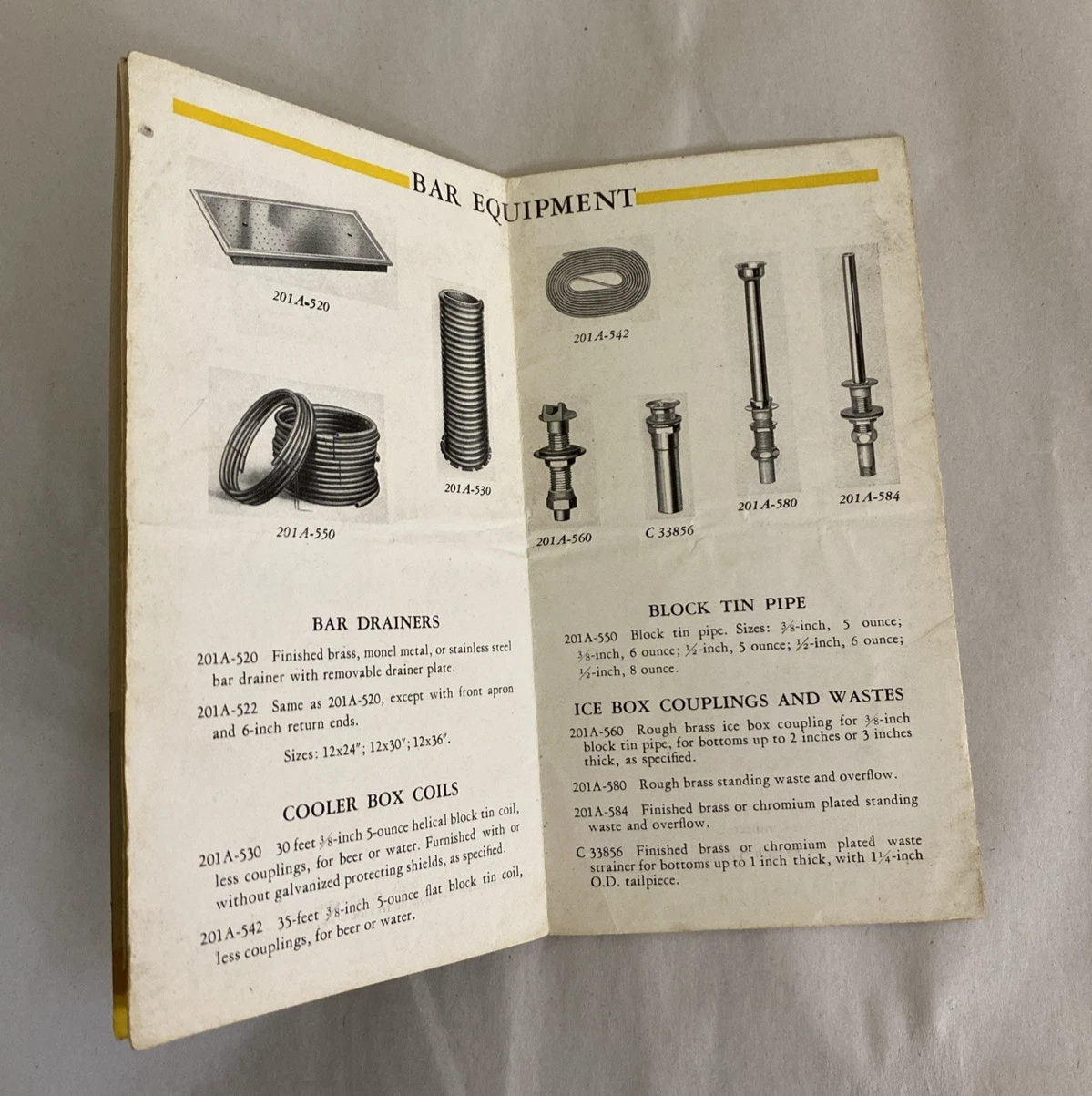 1933 Crane Co. Beer Dispensing Equip brochure, Circular 640-C foldout Chicago IL - Image 2