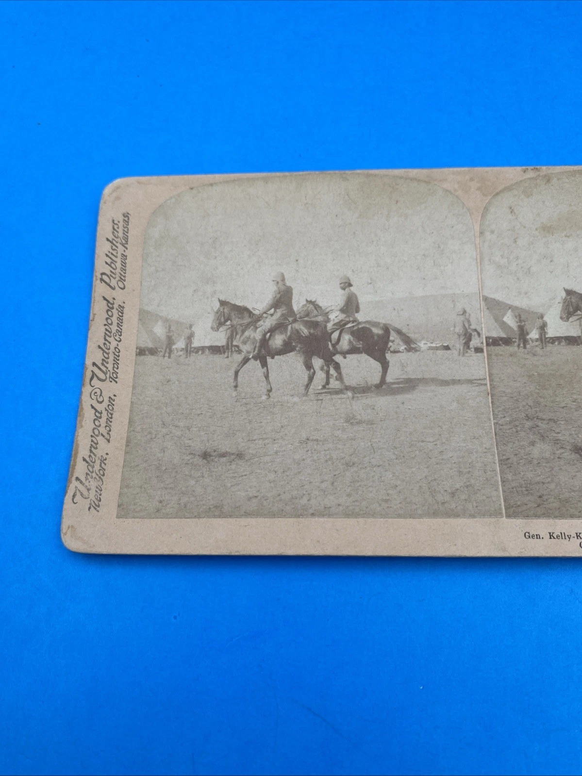 1900 Boer War Stereoview Gen Kelly-Kenny Inspecting Naauwpoort Camp South Africa - Image 2