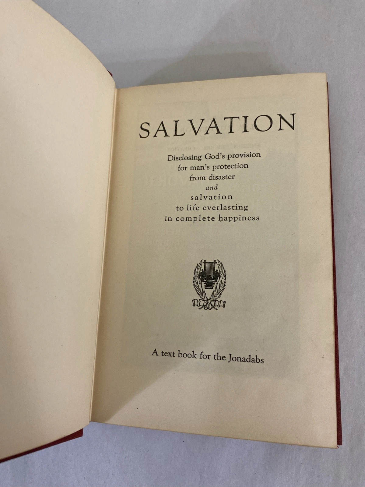 Salvation by Rutherford Hardcover 1939 a Textbook for the Jonadabs Watchtower - Image 5