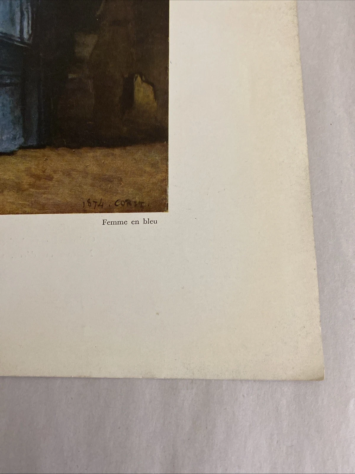 1939 Verve No.5-6 Manet Femme en bleu & Corot L'Atelier color plates bifolio - Image 8