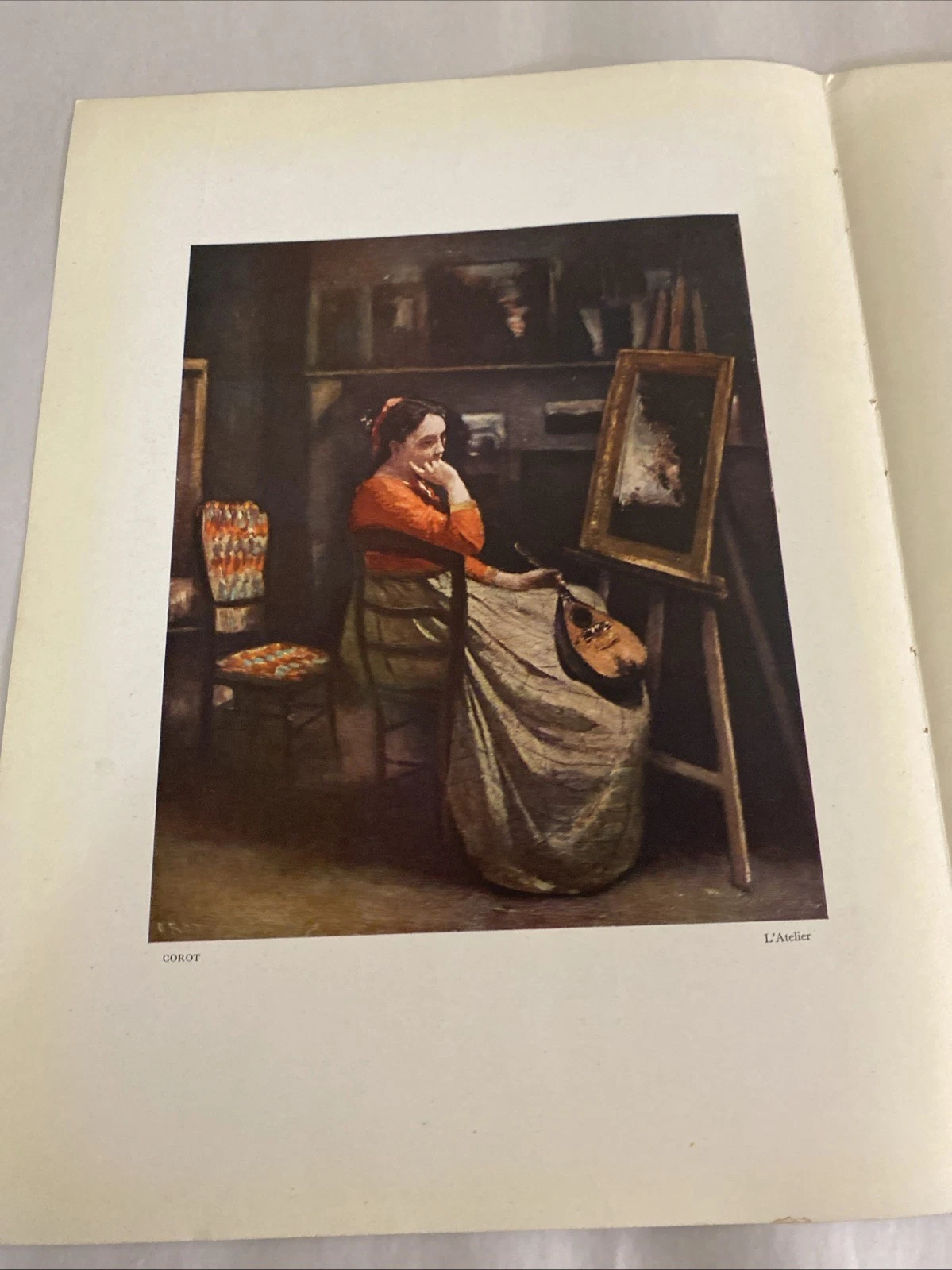 1939 Verve No.5-6 Manet Femme en bleu & Corot L'Atelier color plates bifolio - Image 2