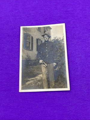 U.S. Army Soldier w/ M1904 Hat & Pistol c1910 in M1902 Blue Uniform
