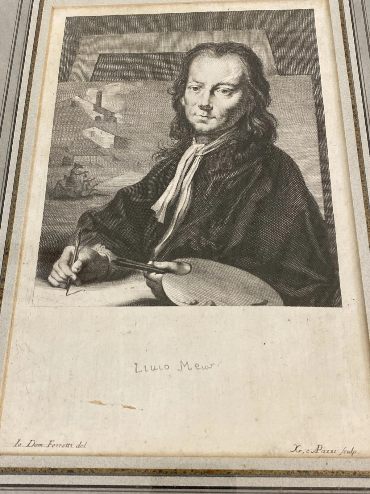 Livio Mehus Portrait Engraving, Campiglia del. / Pazzi sc., Uffizi Series 18th-C - Image 2