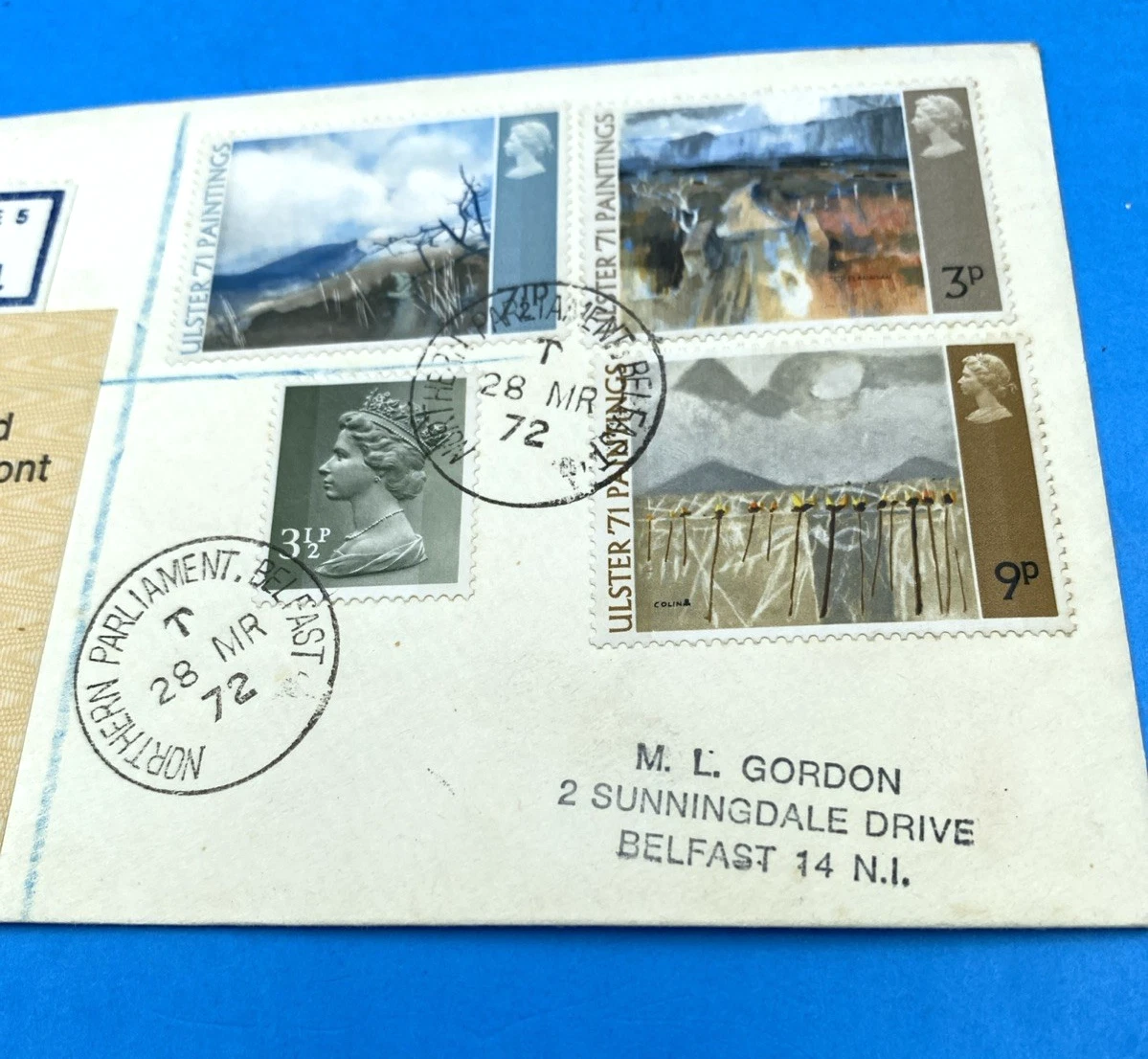 1972 Stormont Prorogation Day Registered Cover Ulster 71 Northern Ireland - Image 2