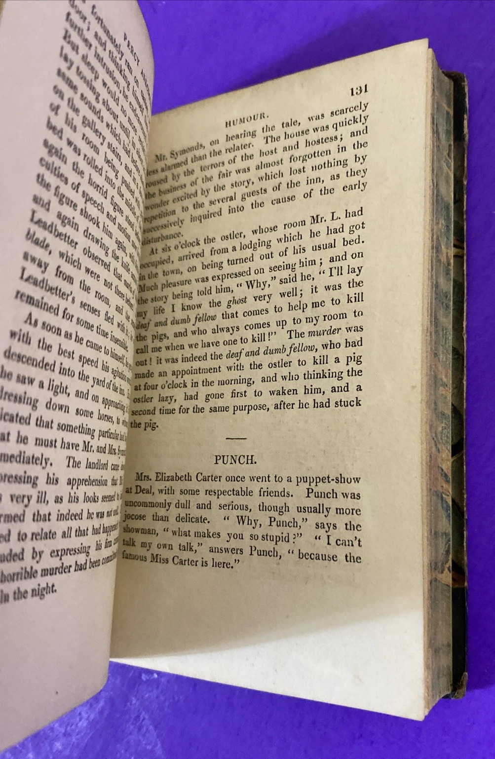 1826 Percy Anecdotes Vol X Humour Eccentricity George Colman Leather Book - Image 8
