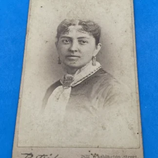 1880s African American Woman CDV Photo Partridge Boston Earring Portrait Antique