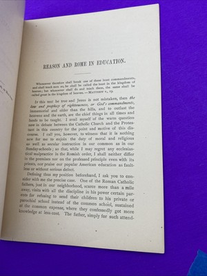 Reason and Rome in Education Sermon 1879 Cyrus A. Bartol West Church Boston Rare - Image 4