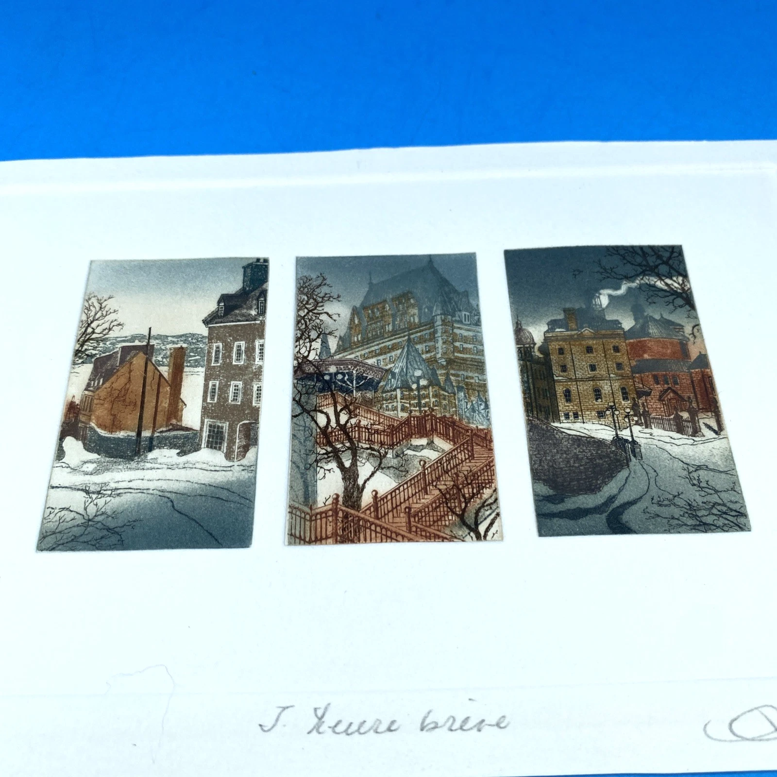 Alain Couture L’Heure Brève Quebec City Miniature Print 34/250 5x7 - Image 8